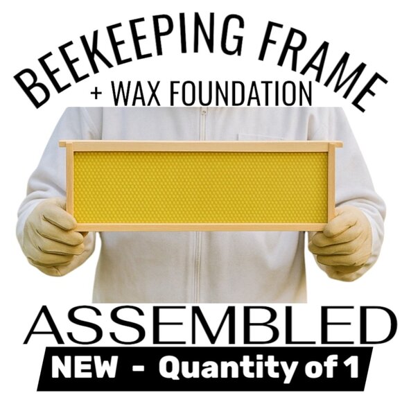 Beekeeping Equipment 5 Medium Frames + 5 Wax Foundation ASSEMBLED For Super Boxe - Picture 1 of 6